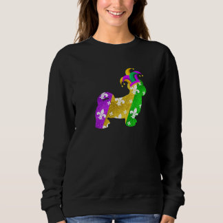 Shih Tzu Dog Mardi Gras Carnivals Funny Puppy Love Sweatshirt