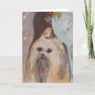 Shih Tzu Dog Maureen Girard Pet Loyalty Love Anima Card