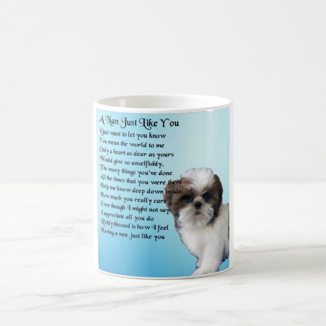 Shih Tzu Dog - Nan Poem Coffee Mug (Center)