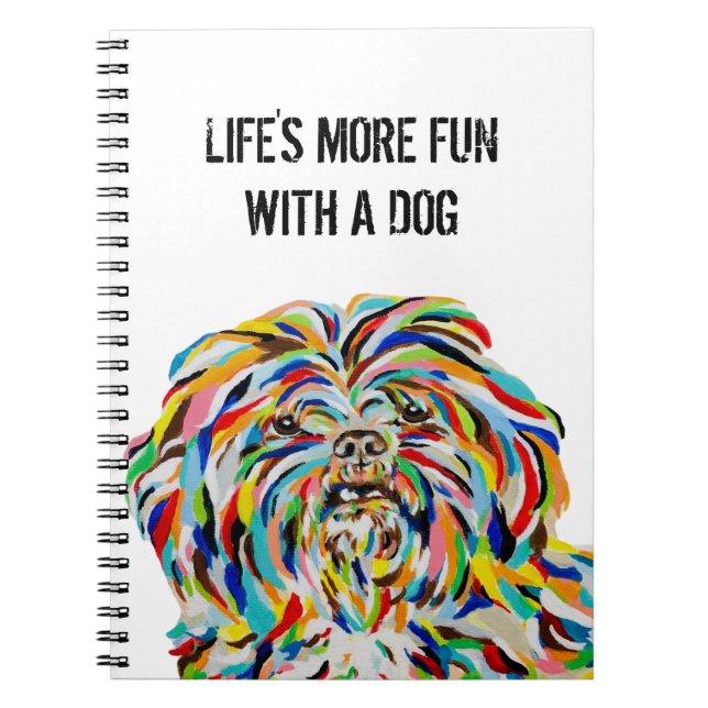 Shih Tzu Dog Notebook 6.5" x 8.75" (Front)