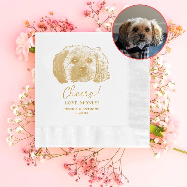 Shih Tzu Dog Personalised Cheers Napkins (Creator Uploaded)