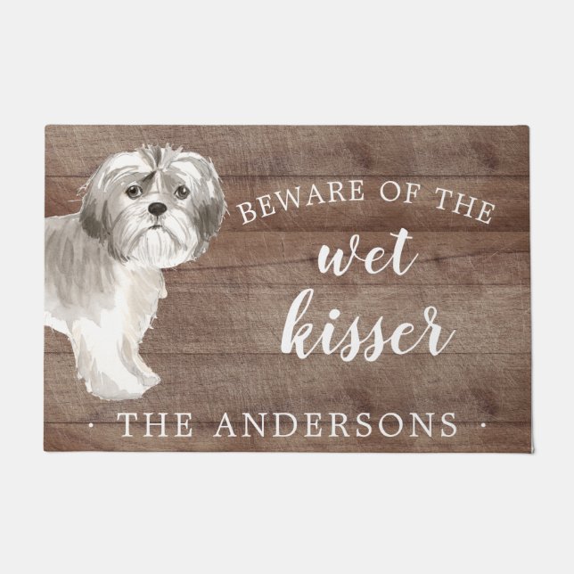 Shih tzu .Dog Personalised Door Mat (Front)