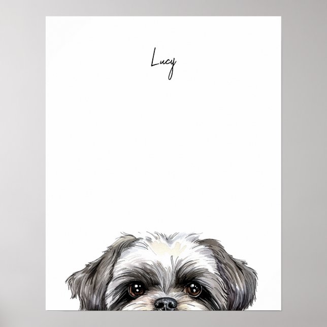 Shih Tzu Dog Personalised Print (Front)