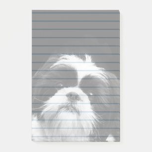 Shih Tzu dog post it notes 4X6 pad