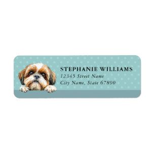 Shih Tzu Dog Return Address Labels