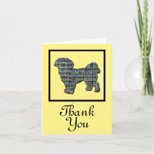 Shih Tzu Dog SilhouetteThank You Greeting Card
