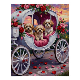 Shih Tzu Dog Valentine's Day Poster