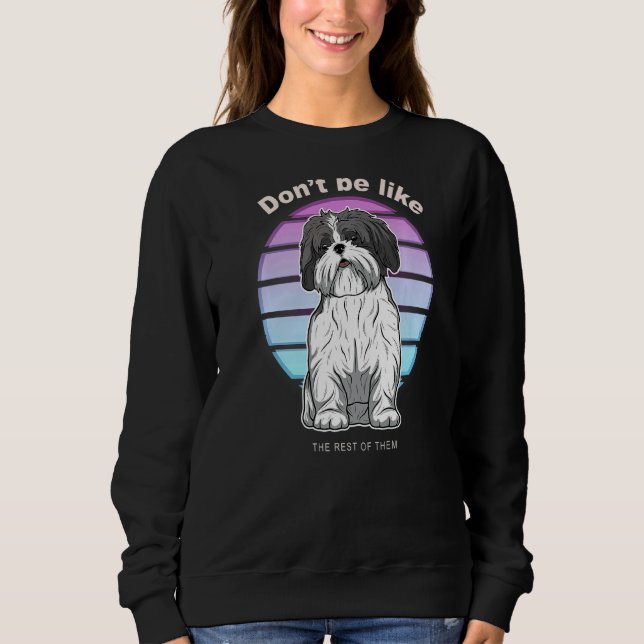 Shih Tzu Dog Vintage  15 Sweatshirt (Front)