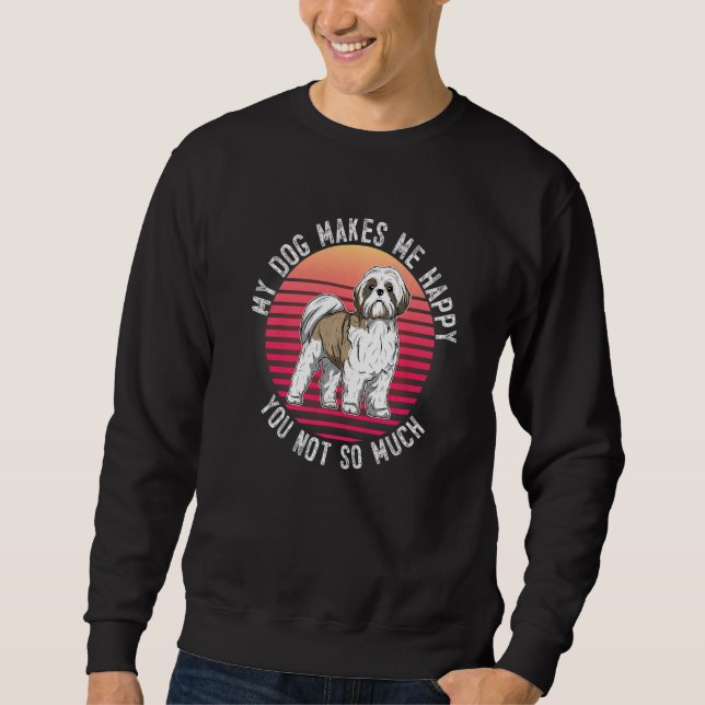 Shih Tzu Dog Vintage  22 Sweatshirt (Front)