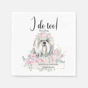 Shih Tzu Dog Wedding Cocktail Napkins