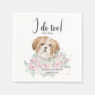 Shih Tzu Dog Wedding Cocktail Napkins