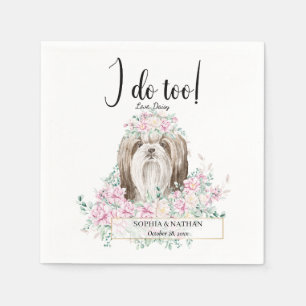 Shih Tzu Dog Wedding Cocktail Napkins