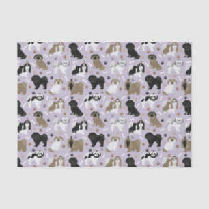 Shih Tzu Dogs Paws and Bones Tissue Paper