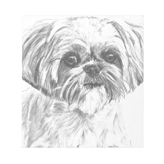 Shih Tzu Drawing Notepad (Front)