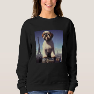 Shih Tzu Eiffel Tower France Paris Men Women Dog Sweatshirt