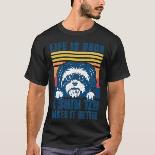 Shih Tzu Gifts For Men Women Shitzu Dog Mum Dad Sh T-Shirt
