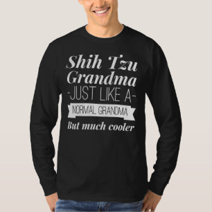 Shih Tzu Grandma Fitted Scoop T-Shirt