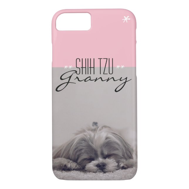 Shih Tzu Granny iPhone Case for Dog Moms (Back)
