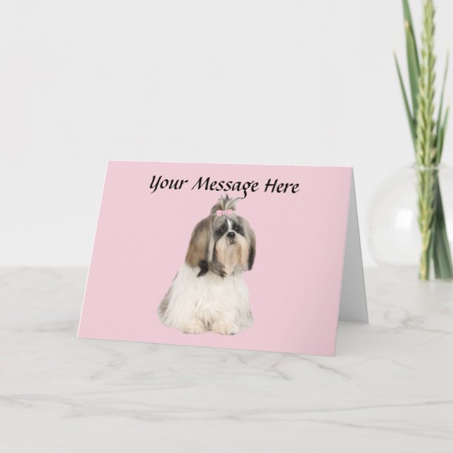 Shih Tzu Greeting Card (Front)