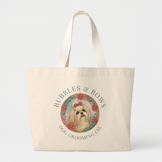 Shih Tzu Grooming Tote Bag (Front)