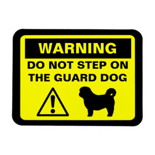 Shih Tzu Guard Dog Warning Magnet