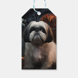 Shih Tzu Halloween Scary Gift Tags