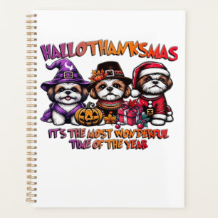 Shih Tzu Halloween Thanksgiving Christmas Classic Planner