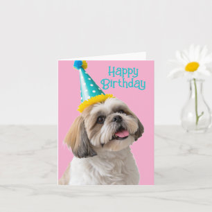 Shih tzu Happy Birthday  Card
