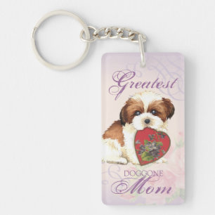Shih Tzu Heart Mum Key Ring