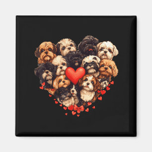 Shih Tzu Heart-shaped Cute Shih Tzu Valentines Day Magnet
