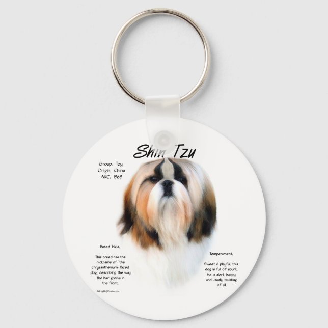 Shih Tzu History Design Key Ring (Front)