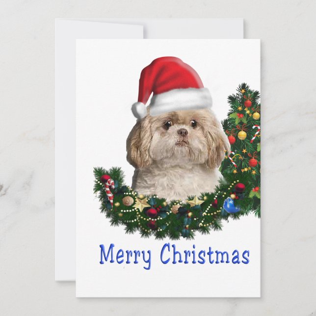 shih tzu holiday card (Front)