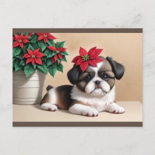 Shih Tzu Holiday Postcard