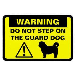Shih Tzu Humourous Guard Dog Warning Magnet