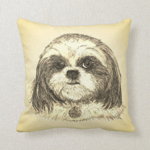 Shih Tzu in Sepia Cushion