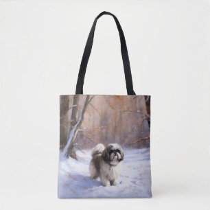 Shih Tzu Let It Snow Christmas  Tote Bag