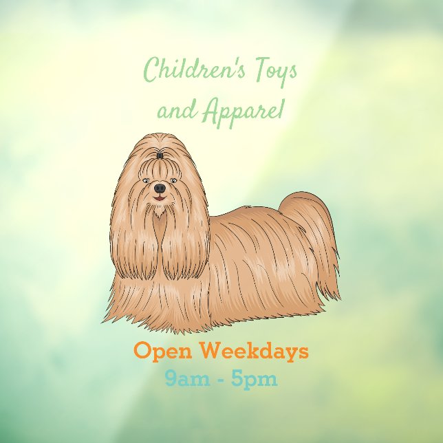 Shih tzu long hair dog cartoon illustration (Sheet 3)