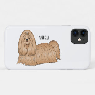 Shih tzu long hair dog cartoon illustration Case-Mate iPhone case