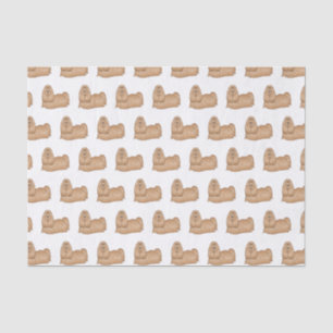 Shih tzu long hair dog cartoon illustration  tissue paper