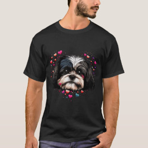 Shih Tzu Love Heart For Valentines Day On Shih Tzu T-Shirt