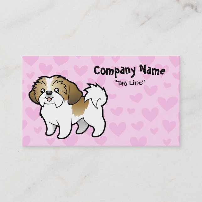 Shih Tzu Love (puppy cut) Business Card (Front)