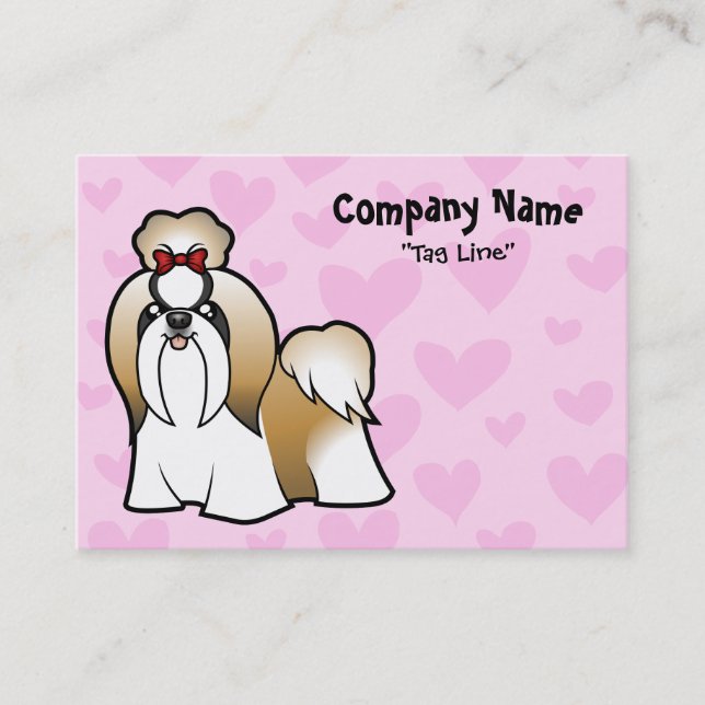 Shih Tzu Love (show cut) Business Card (Front)