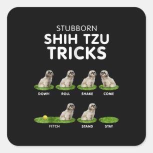 Shih Tzu Lover Funny Shih Tzu Trick Dog Love Square Sticker