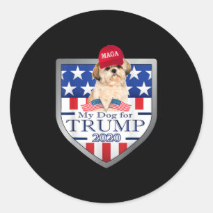 Shih Tzu  Lover   My Shih Tzu Trump Classic Round Sticker