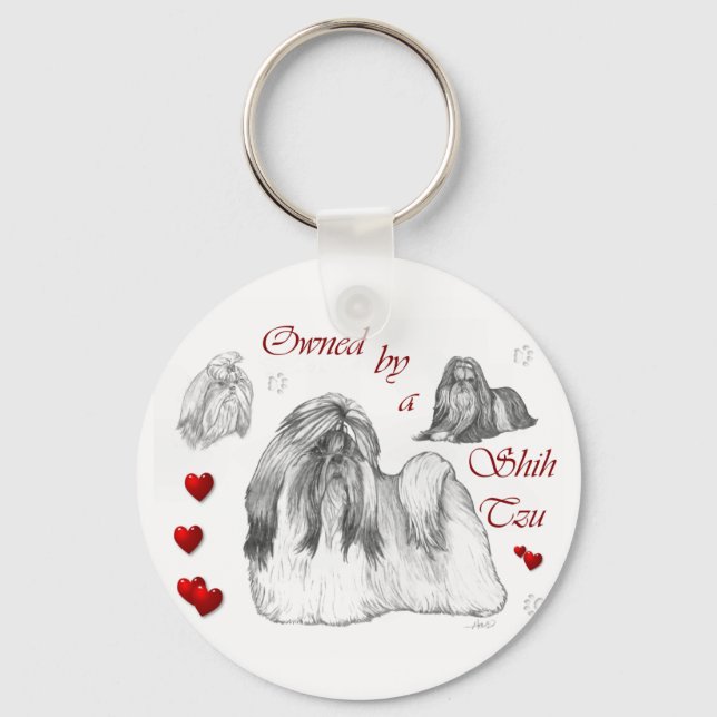 Shih Tzu Lovers Gifts Key Ring (Front)