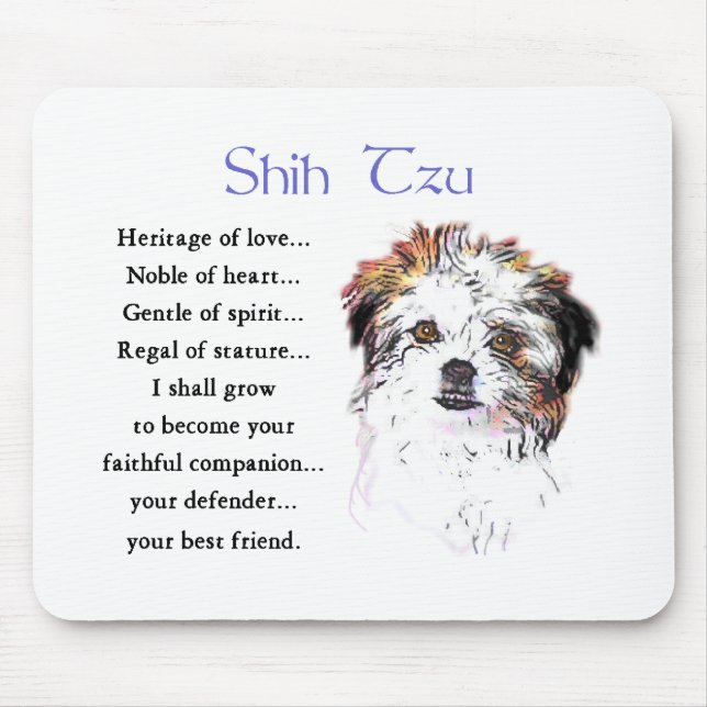 Shih Tzu Lovers Gifts Mouse Pad (Front)