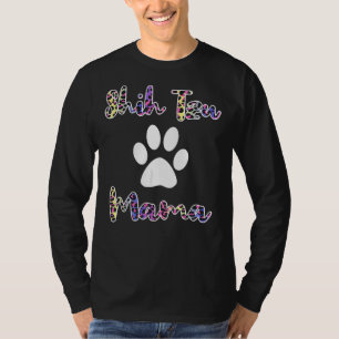 Shih Tzu Mama Coloured Leopard Style Shih Tzu Mum T-Shirt