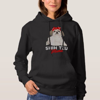 Shih Tzu Mama Cute Shih Tzu Dog Mum Womens Hoodie