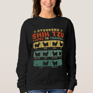 Shih Tzu Mama Dad Sturkheady Vintage Knitting Sweatshirt