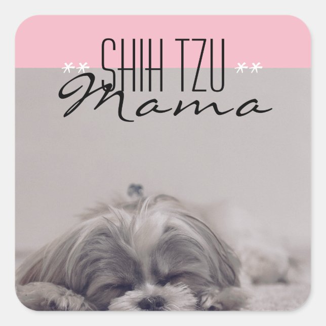 Shih Tzu Mama Sticker for Dog Moms (Front)